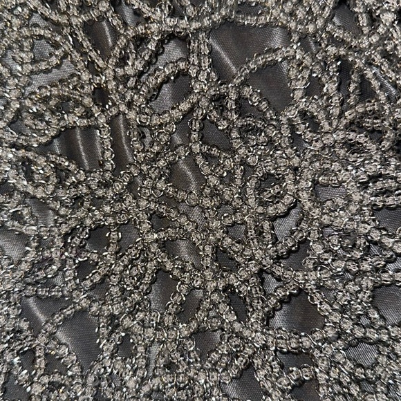 R&M Richard Silver Gray Mother of Bride Midi Length Dress Women 8 Formal Wedding - Picture 7 of 12